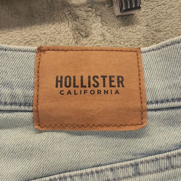 Hollister Vintage Loose Jeans Men 32x30 Light Blue Straight Leg Distressed Denim - Picture 5 of 7